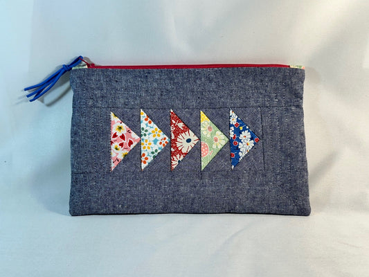 Flying Geese Zipper Pouch